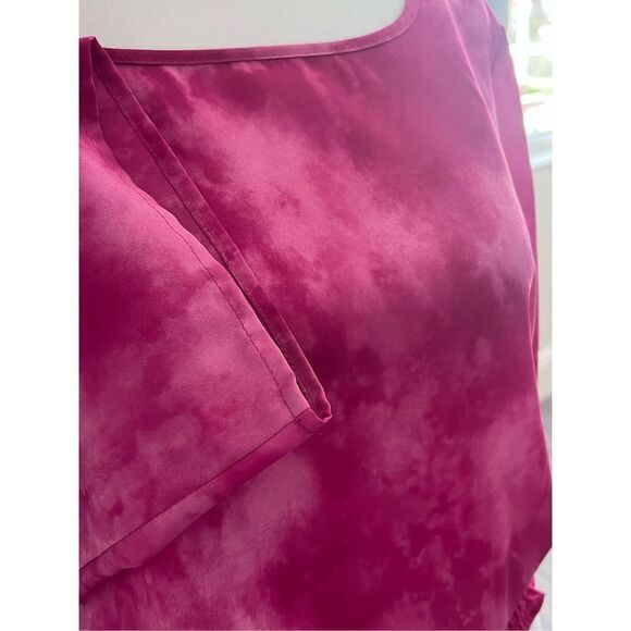 MICHAEL KORS TIE DYED BLOUSE WITH GATHERED BOTTOM size XS - Picture 5 of 8